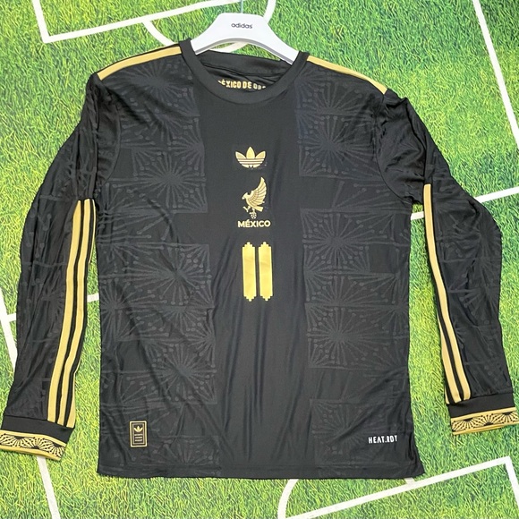 Adidas MÉXICO Black and Gold Soccer Jersey - Picture 2 of 4